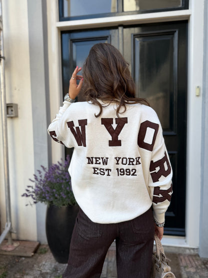 Trui New York - bruin