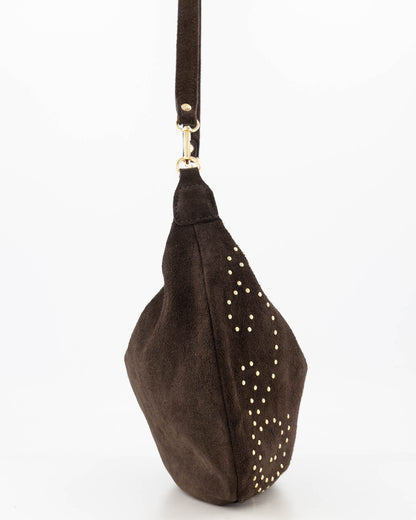 Leren suede tas Kirby - bruin