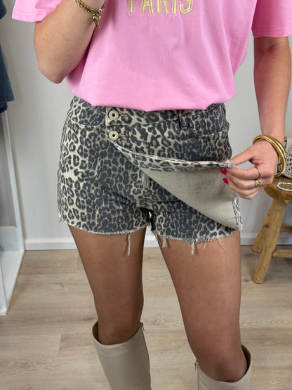 Stretch skort - panter