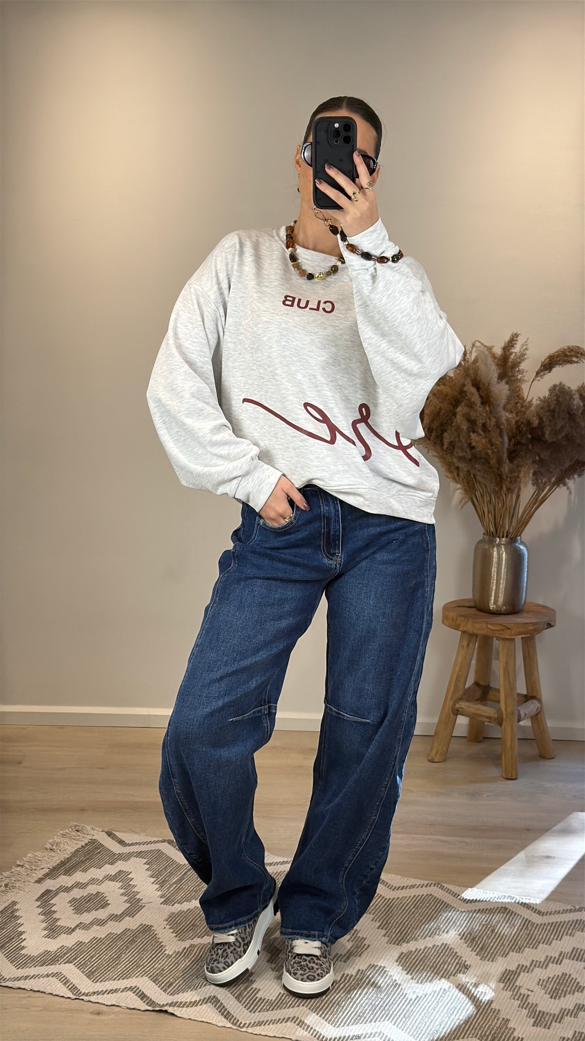Balloon stretch jeans - dark denim