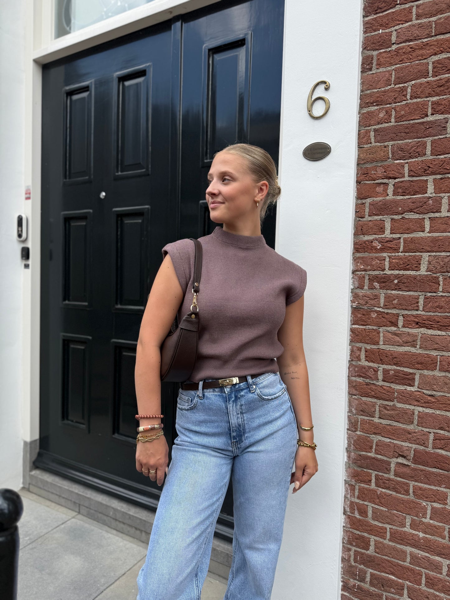 Leren riem Garcia - bruin