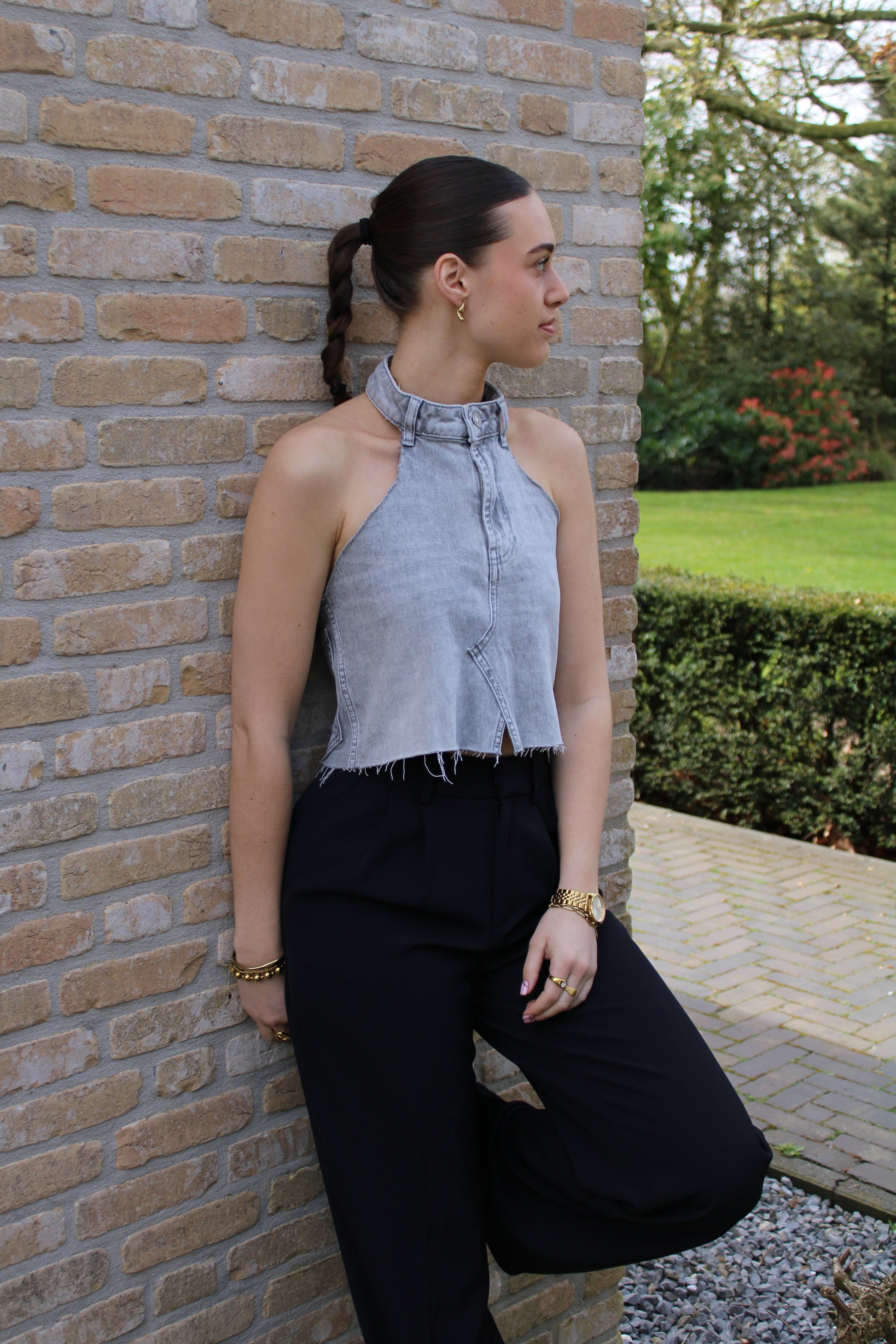 Handgemaakte top - grijs - At Styles