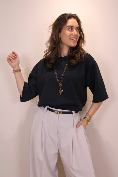 Jogging stof shirt - navy