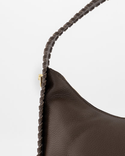 Leren suede tas Iris - bruin