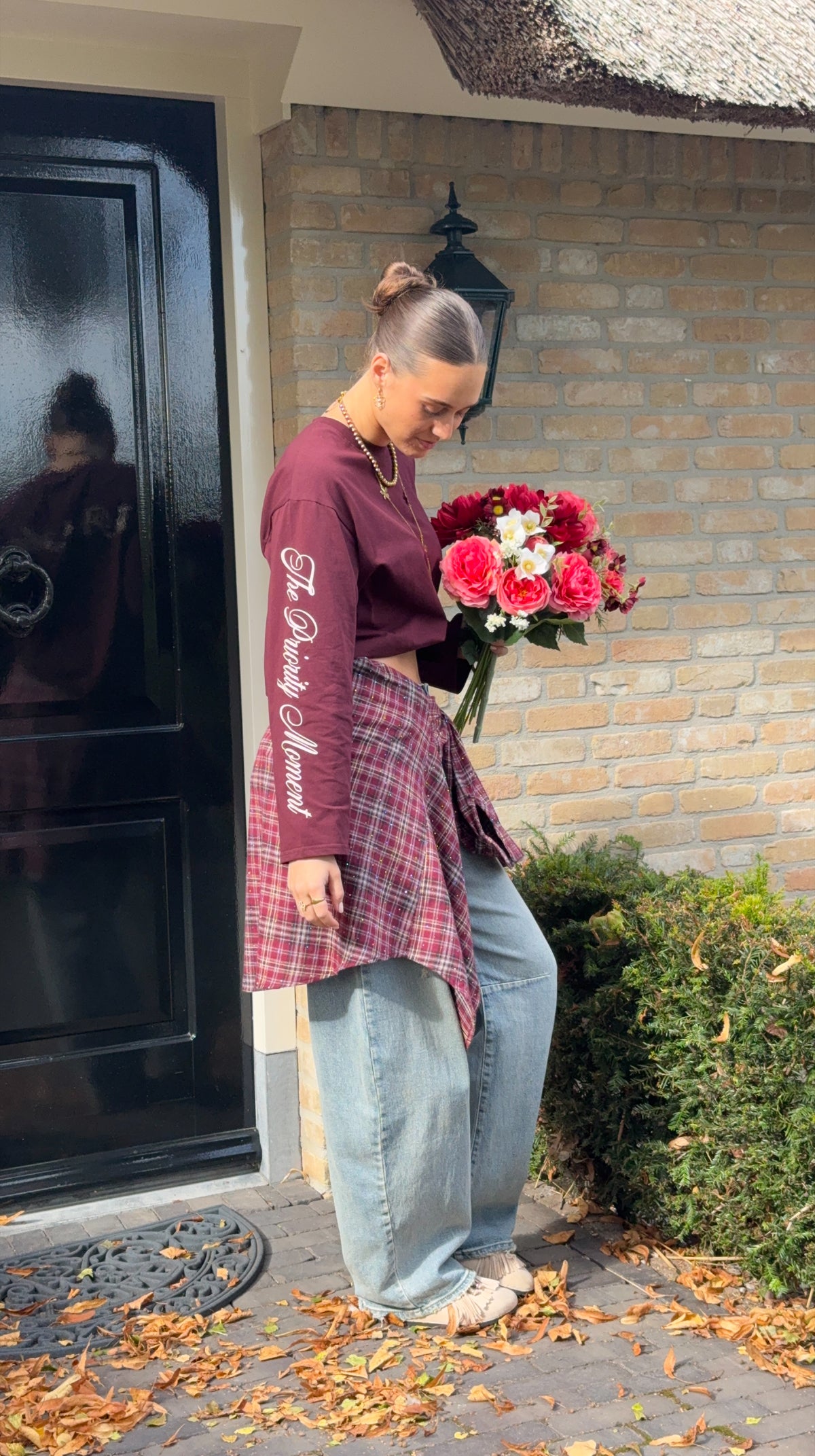 Longsleeve shirt 'Moment' - bordeaux