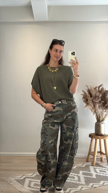 Knitted top - groen