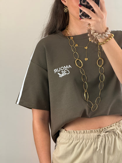 Shirt 'Amour Club' - groen