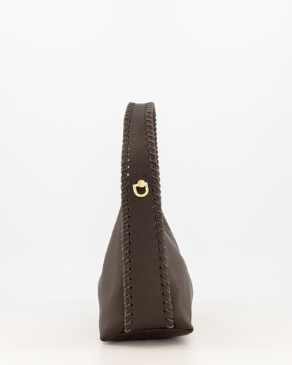 Leren suede tas Iris - bruin