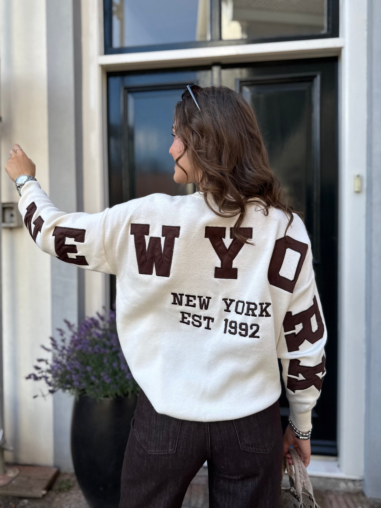 Trui New York - bruin