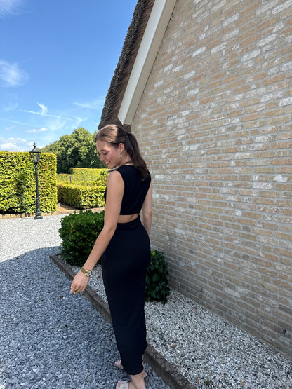 Jurk met cut out - zwart