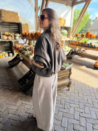 Oversized bomber jas - bruin