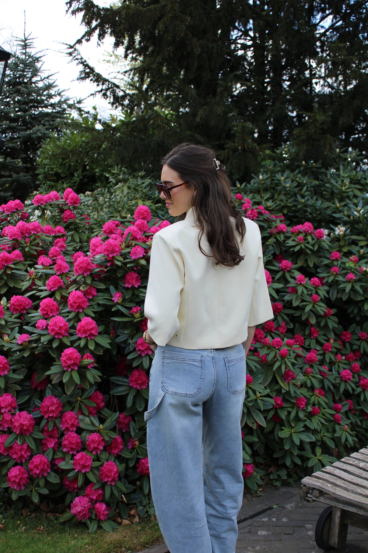 Front split blazer - geel - At Styles