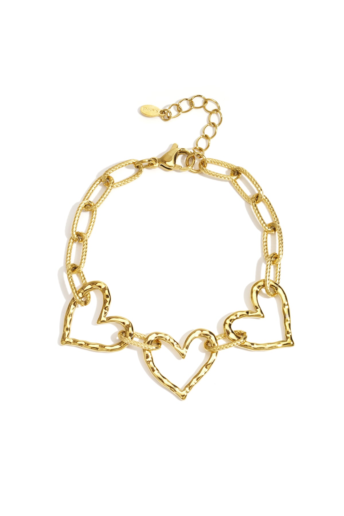 Armband big hearts - goud