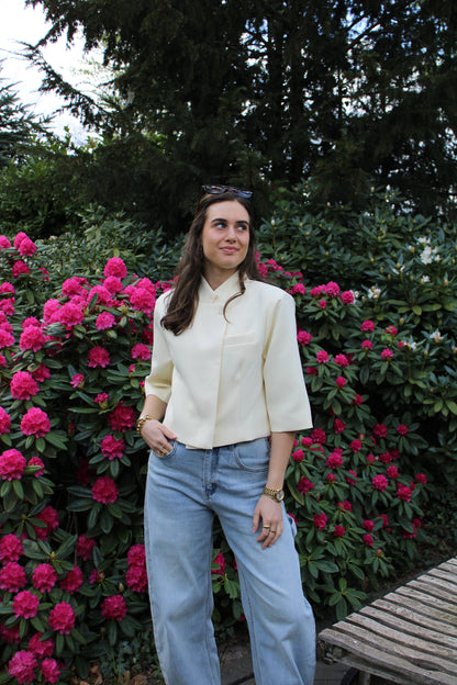 Front split blazer - geel - At Styles