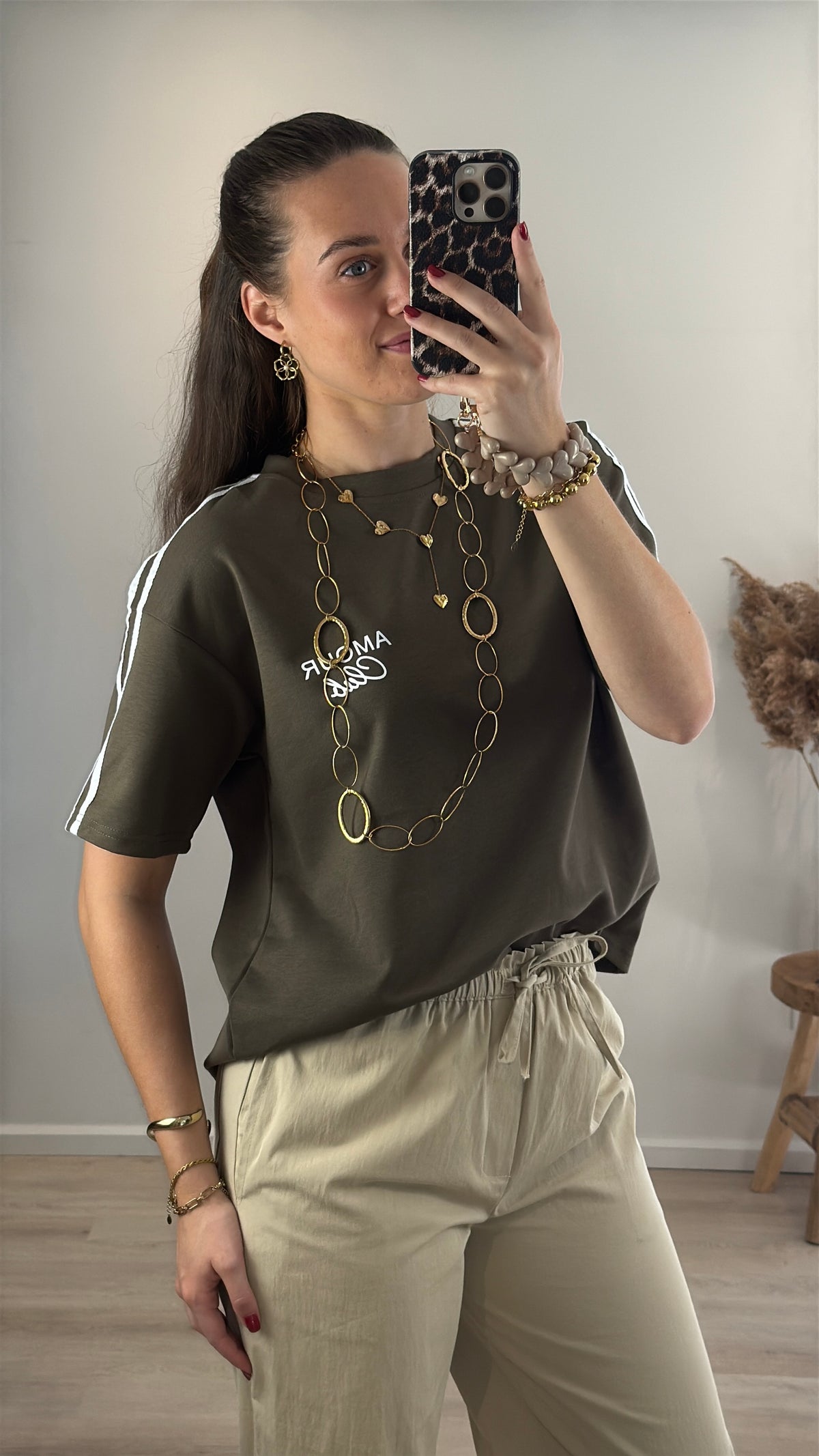 Shirt 'Amour Club' - groen