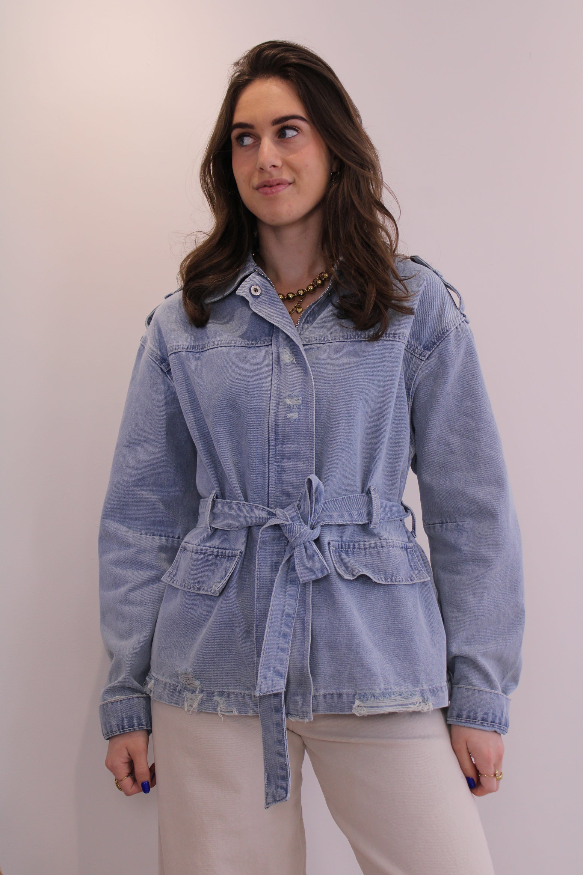 Getailleerd spijkerjasje - denim - At Styles
