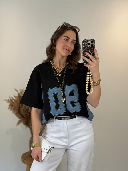 Jersey denim - zwart