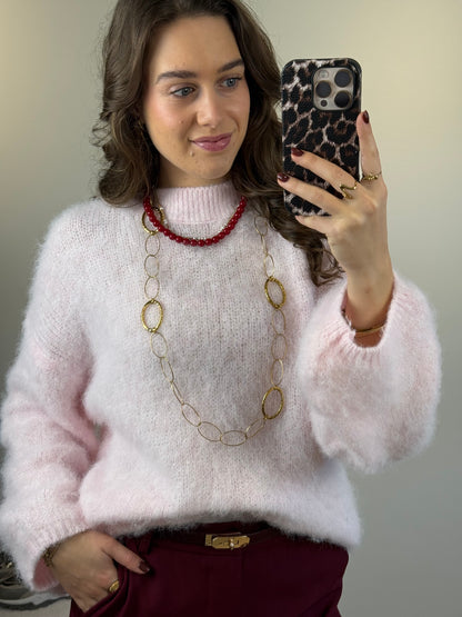 Harige trui - roze
