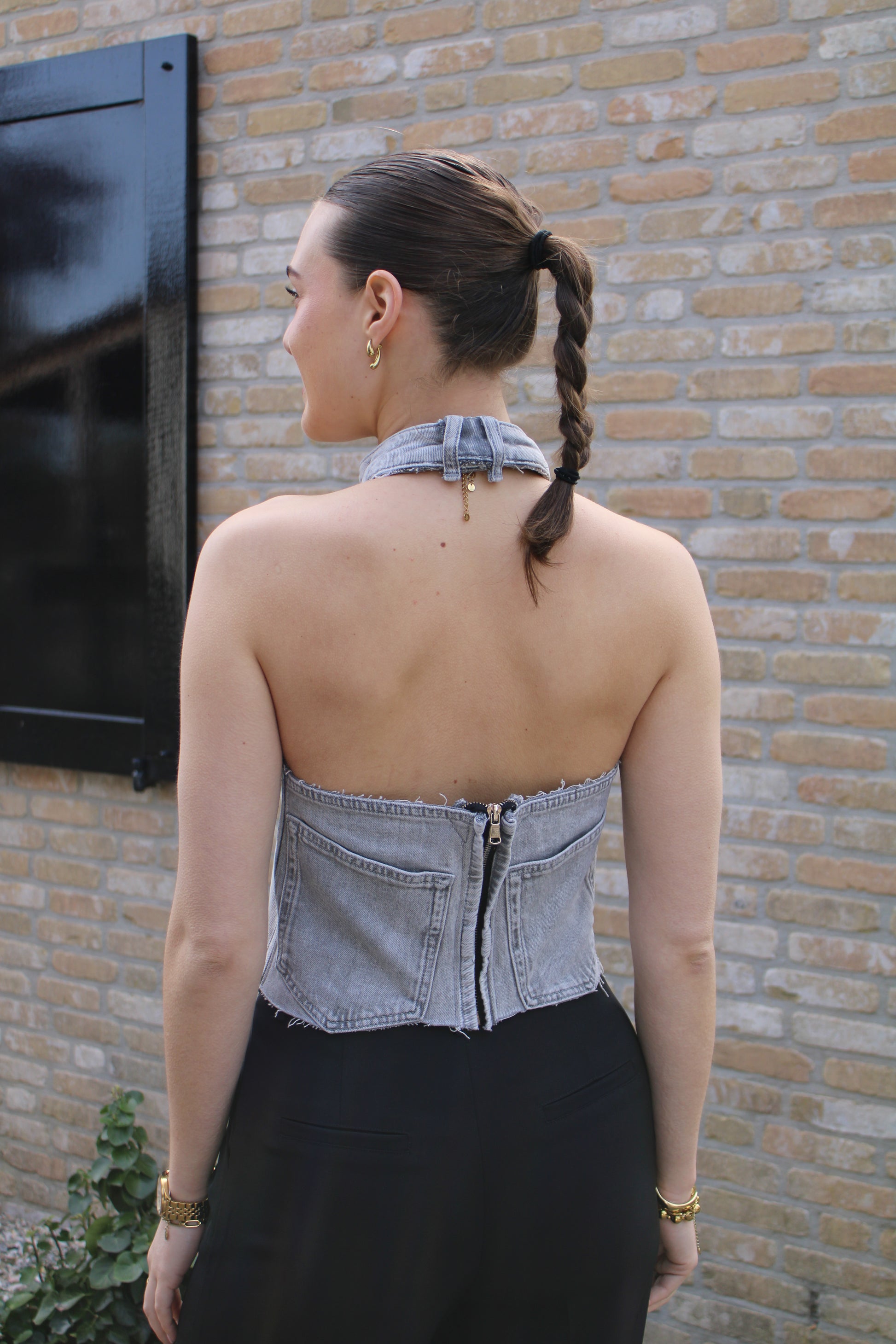 Handgemaakte top - grijs - At Styles