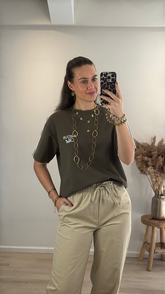 Shirt 'Amour Club' - groen