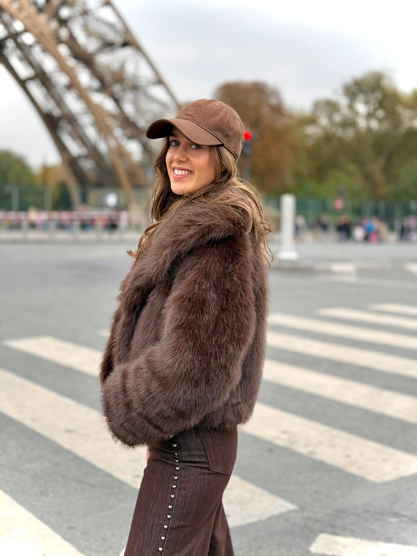 Fluffy bontjas - bruin