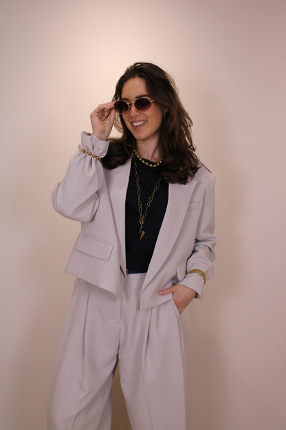 Trench blazer - grijs