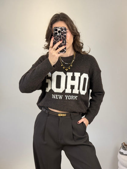 Soho trui - bruin