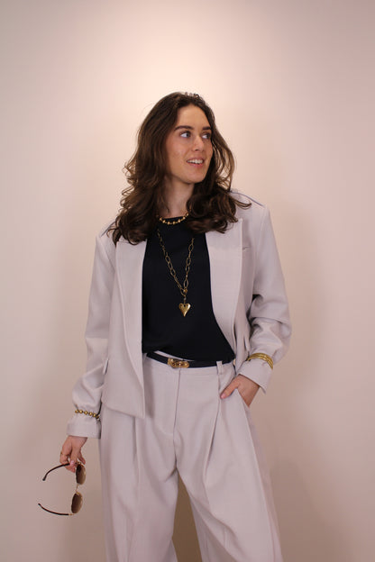 Trench blazer - grijs