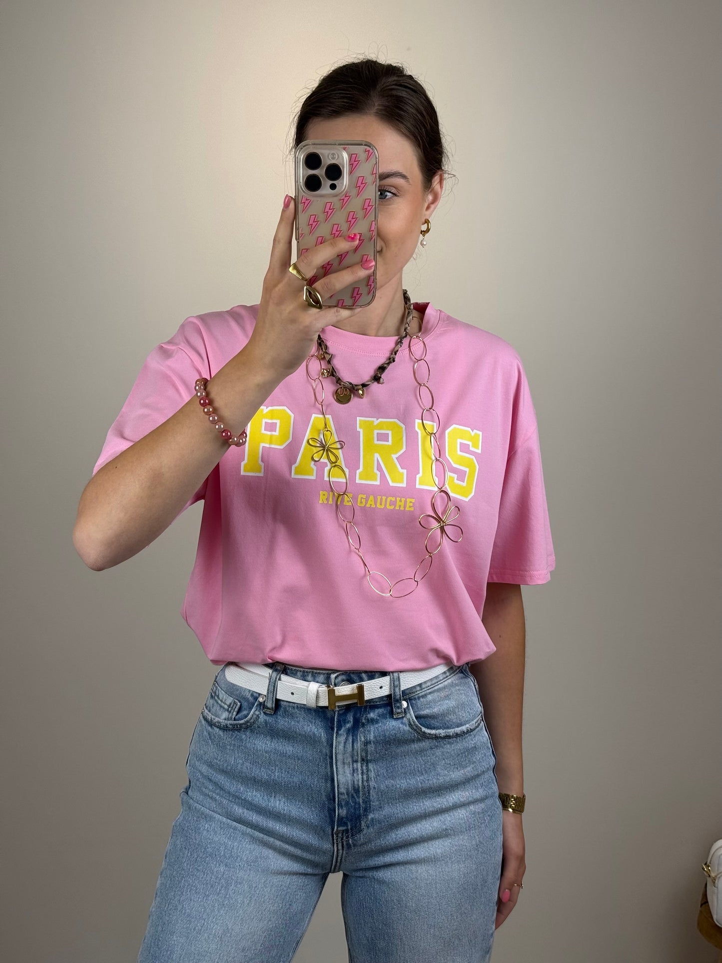 Shirt 'paris' - roze
