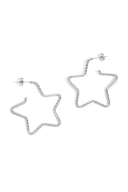 Sterren oorbellen - zilver