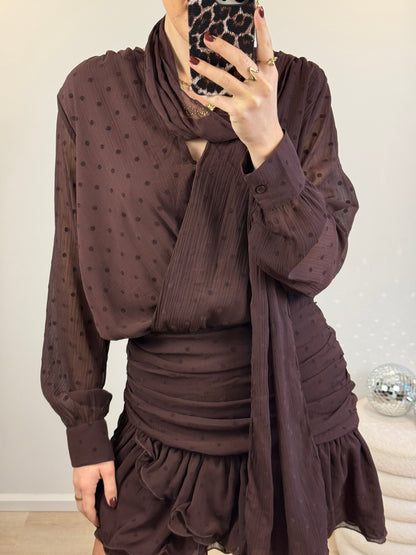 Polkadot jurkje - wine red