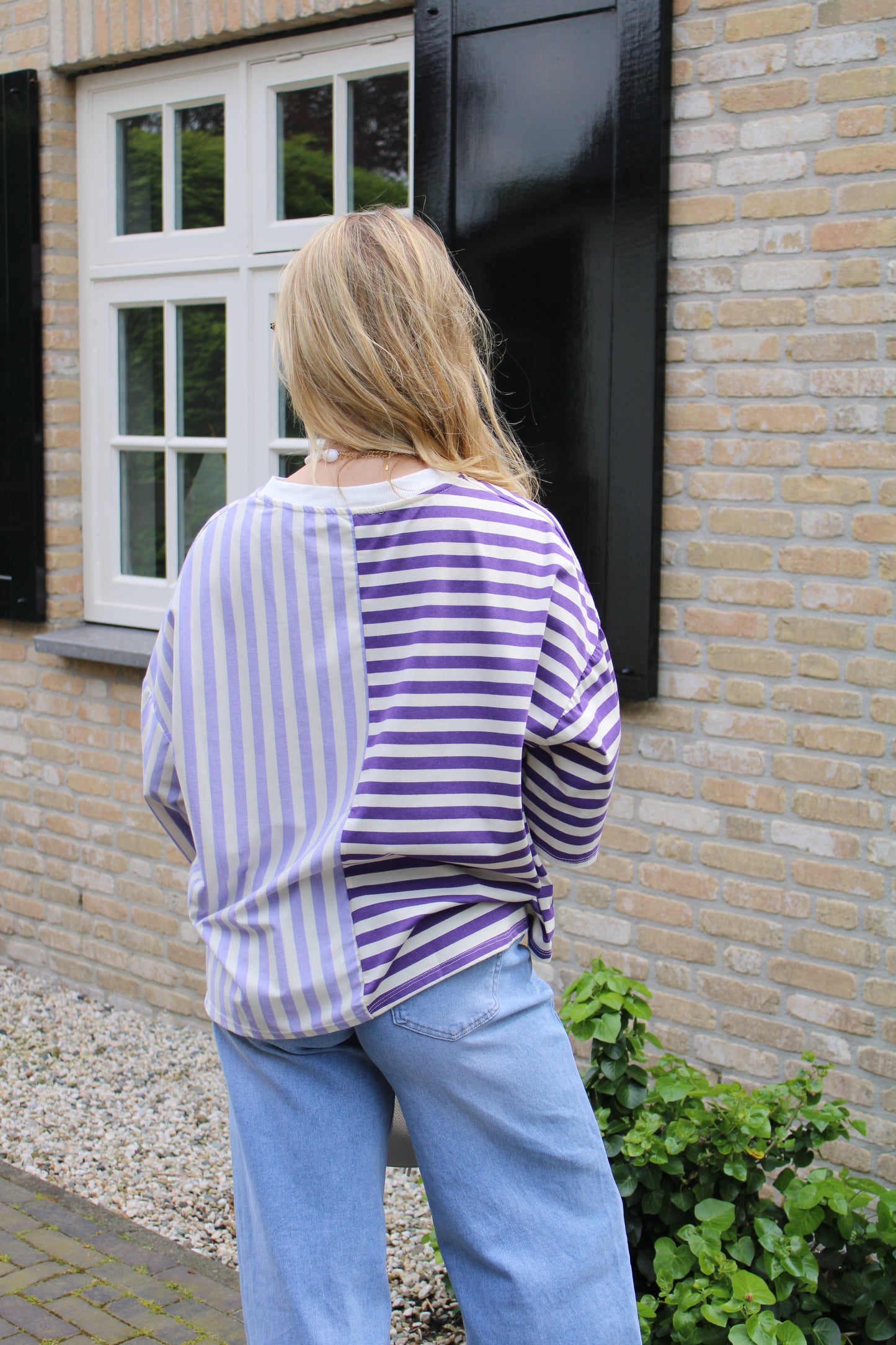 Gestreept studio shirt - lila - At Styles