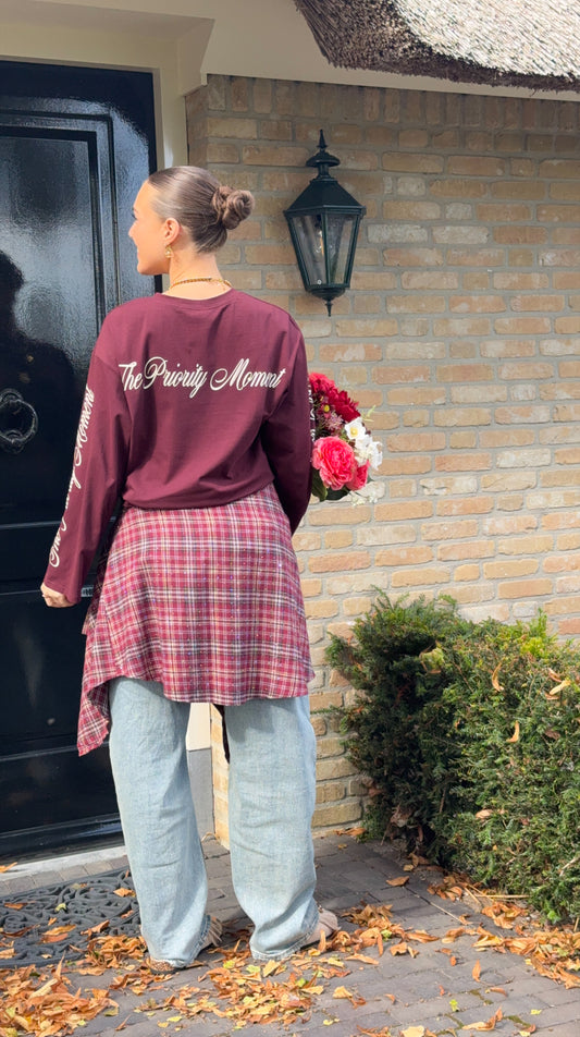 Longsleeve shirt 'Moment' - bordeaux