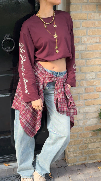 Longsleeve shirt 'Moment' - bordeaux