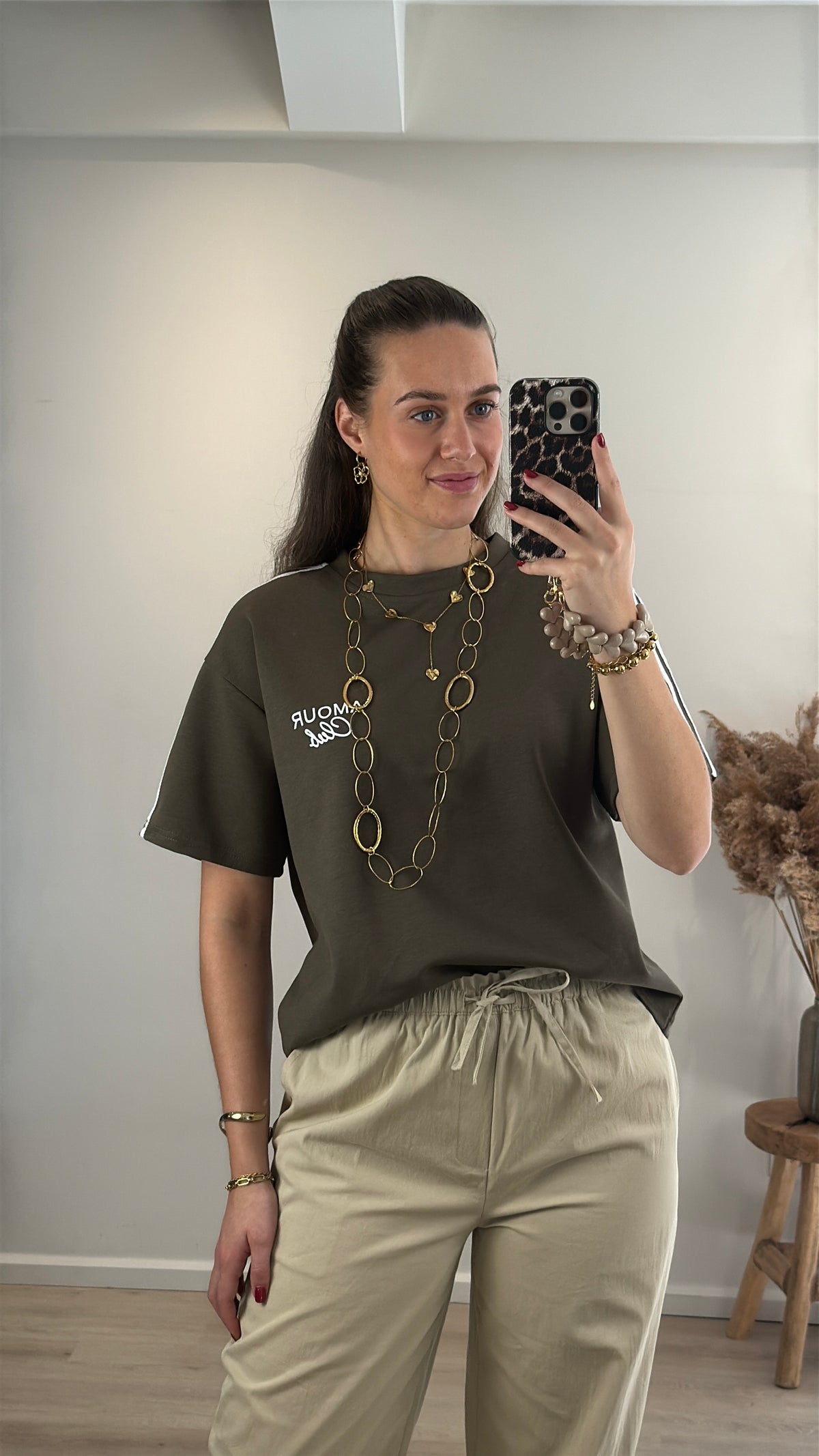 Shirt 'Amour Club' - groen