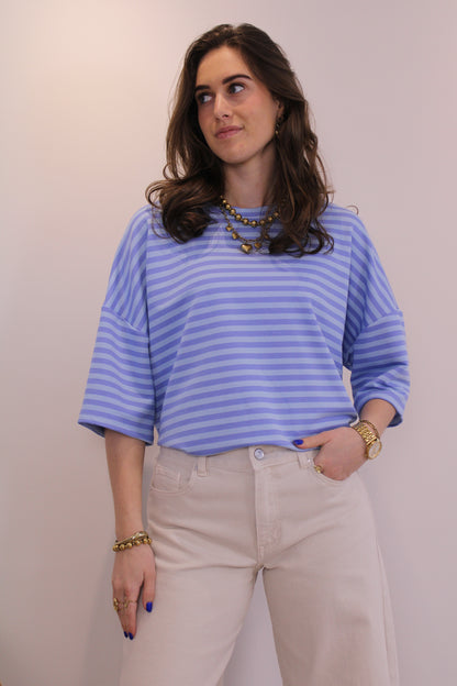 Gestreept shirt - blauw - At Styles