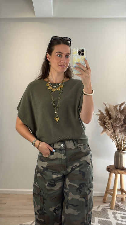 Knitted top - groen