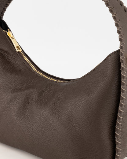 Leren suede tas Iris - bruin