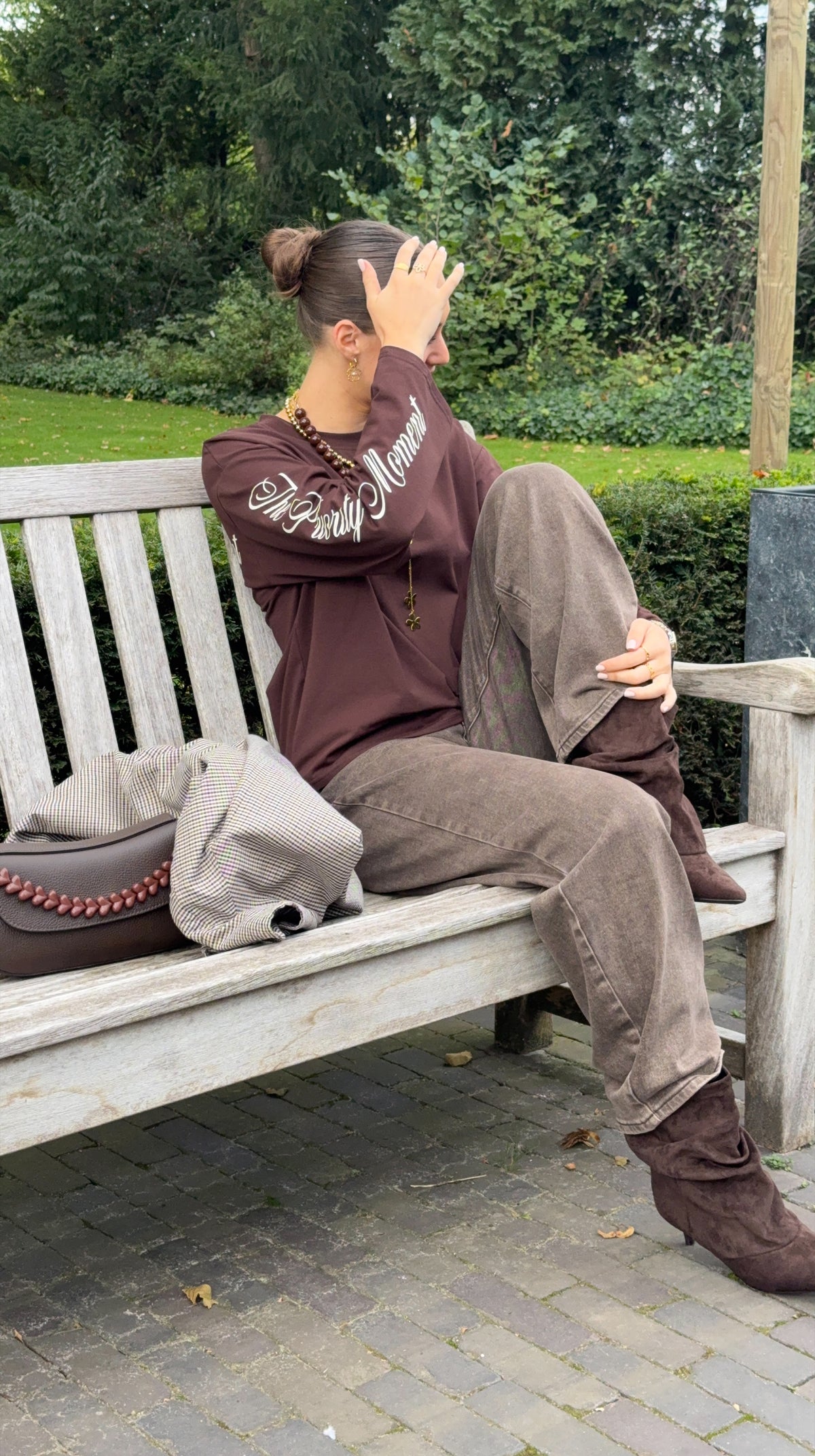 Longsleeve shirt 'Moment' - bruin
