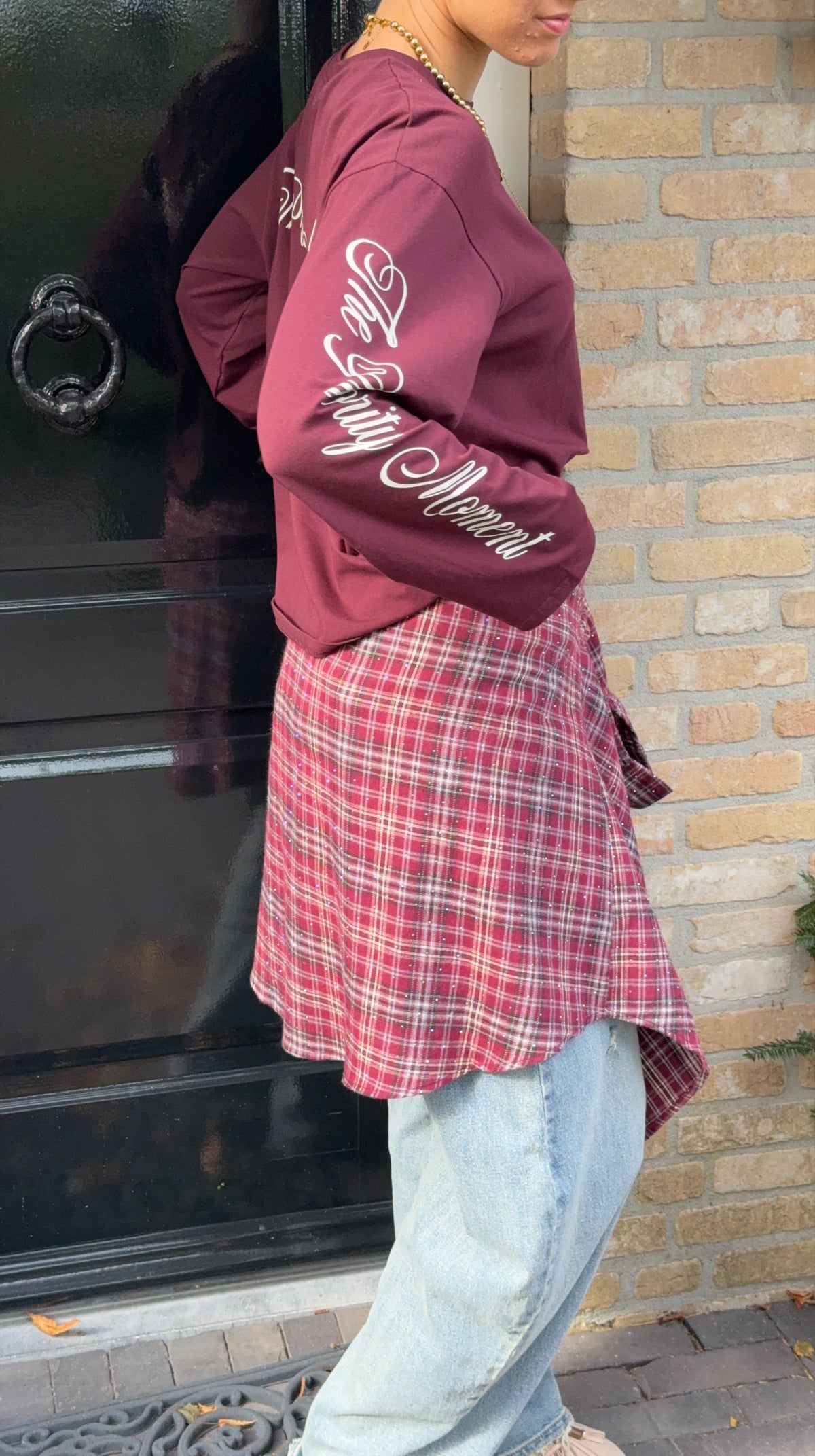 Longsleeve shirt 'Moment' - bordeaux