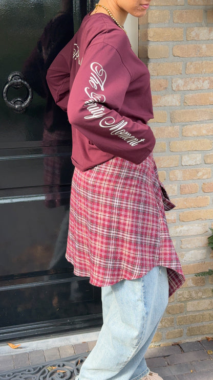 Longsleeve shirt 'Moment' - bordeaux