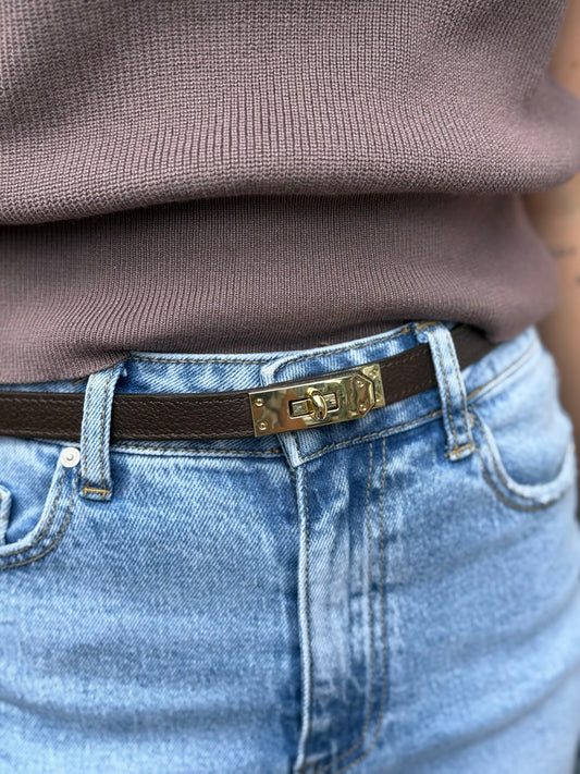 Leren riem Garcia - bruin
