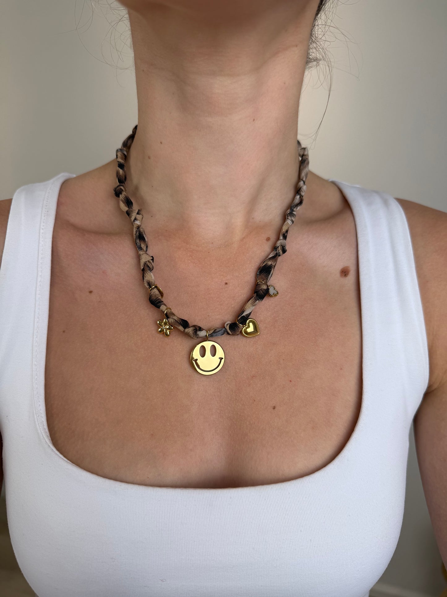 Bedel ketting - panter touw | Goud