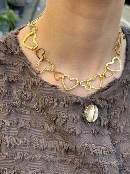 Hartjes ketting - goud