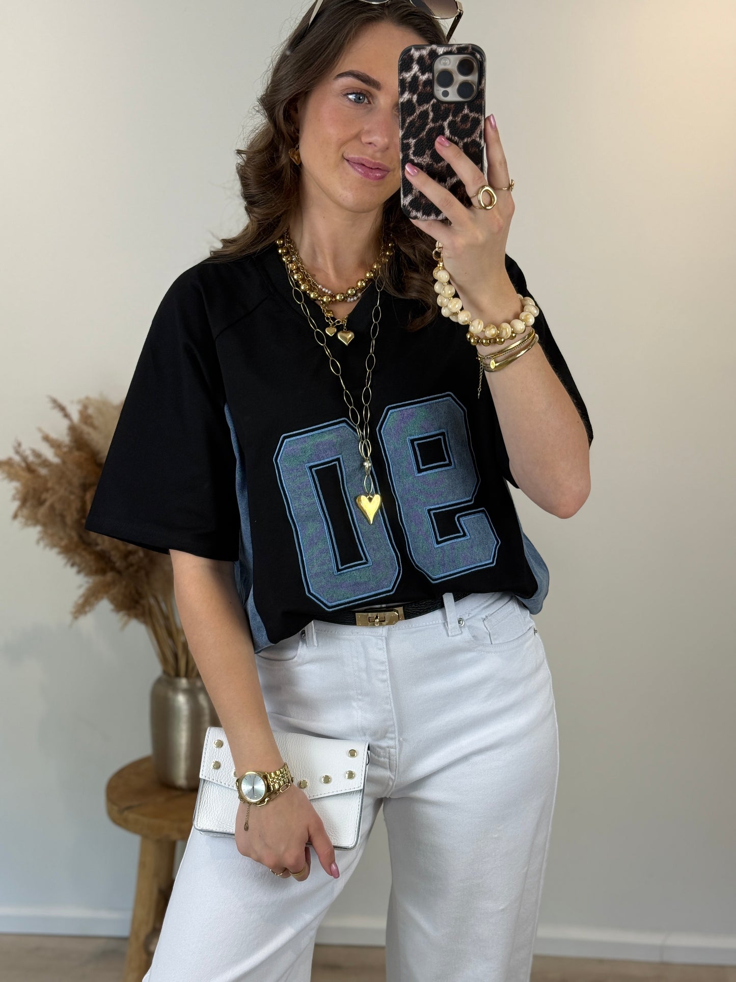 Jersey denim - zwart