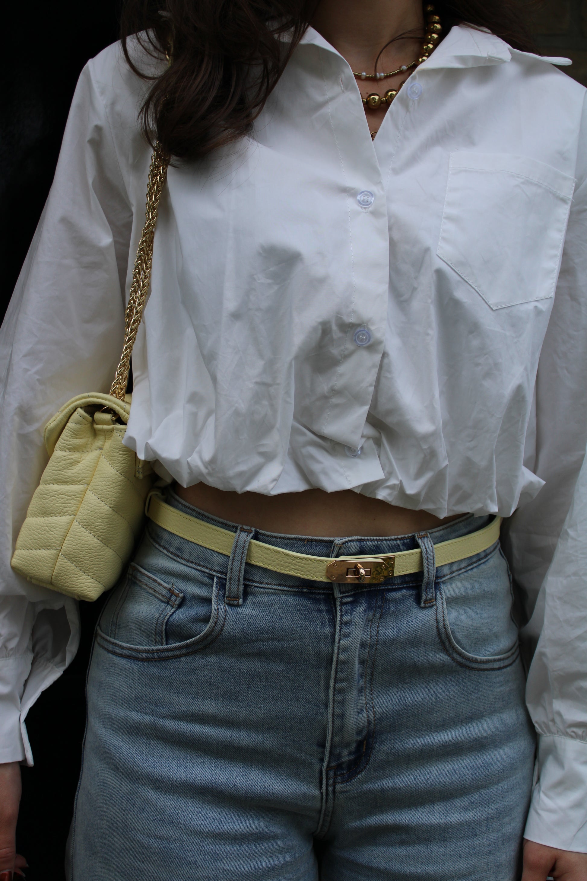 Leren riem Garcia - geel - At Styles