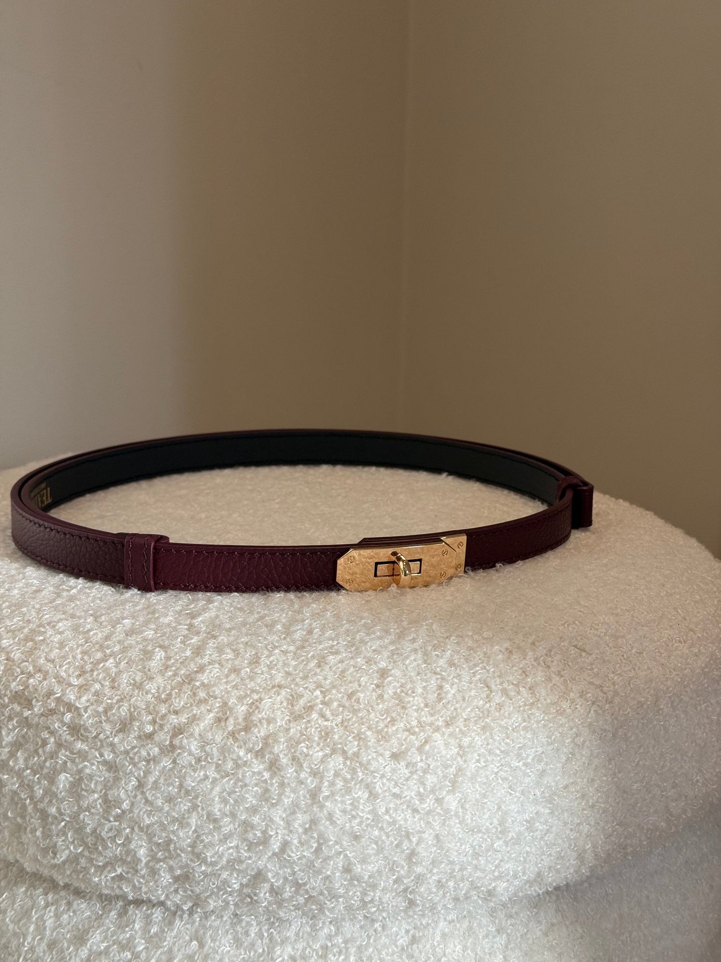 Leren riem Garcia - bordeaux