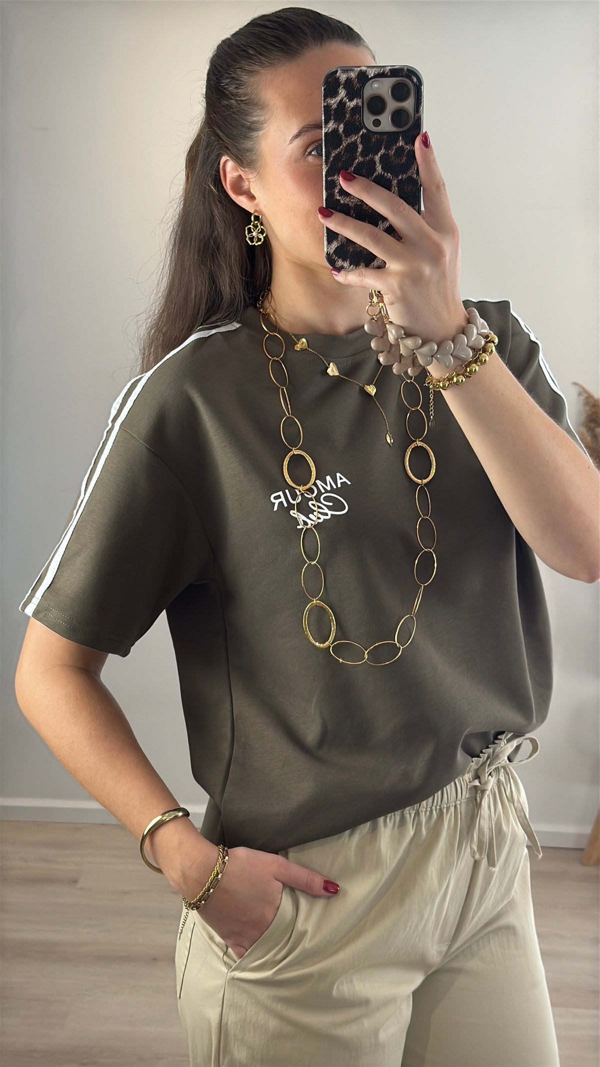 Shirt 'Amour Club' - groen