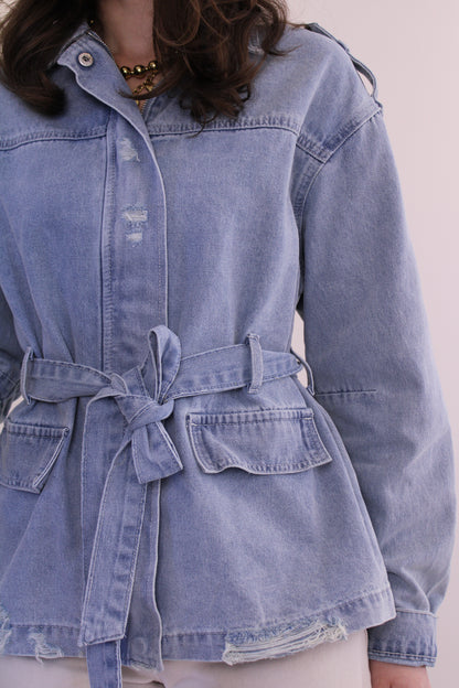 Getailleerd spijkerjasje - denim - At Styles