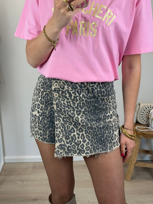 Stretch skort - panter